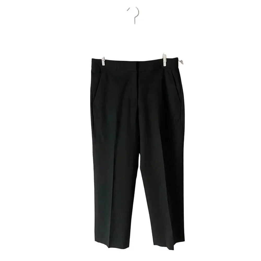 J. Crew Super 120's Black Wool Pants Size 4